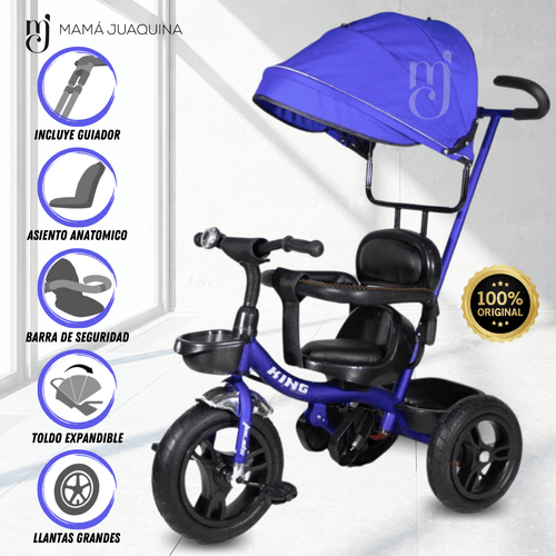 Triciclo Guiador Para Niños «SALMAN» AZUL