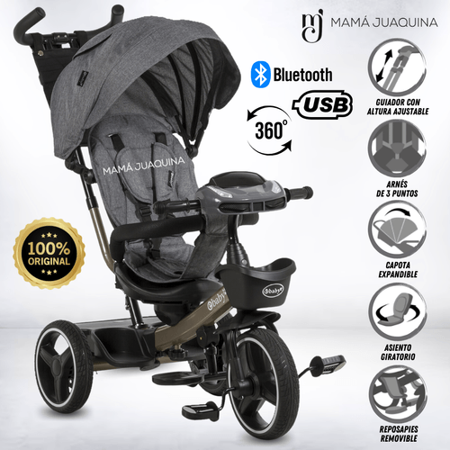 Triciclo Reclinable «AUCKLAND» Edición Limitada GRIS