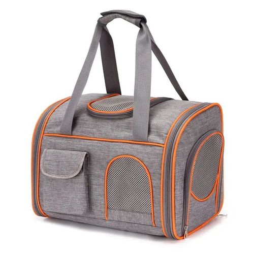 Makeway - Bolso plegable 4202.22-CU22-GOR de gran capacidad para mascotas - Gris Naranja