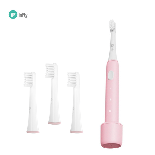 InFly - Cepillo eléctrico P20A Rosa + Set de repuestos