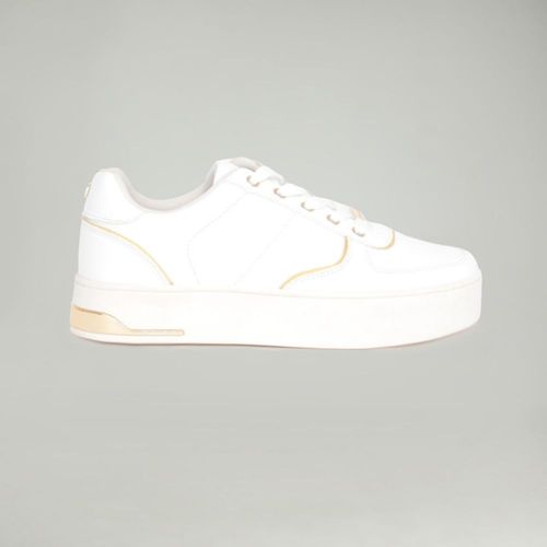 Zapatillas Urbanas Malabar Collection Para Mujer Trama Gold Blanco