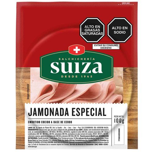 Jamonada de Cerdo SALCHICHERÍA SUIZA Línea Clásica Paquete 100g