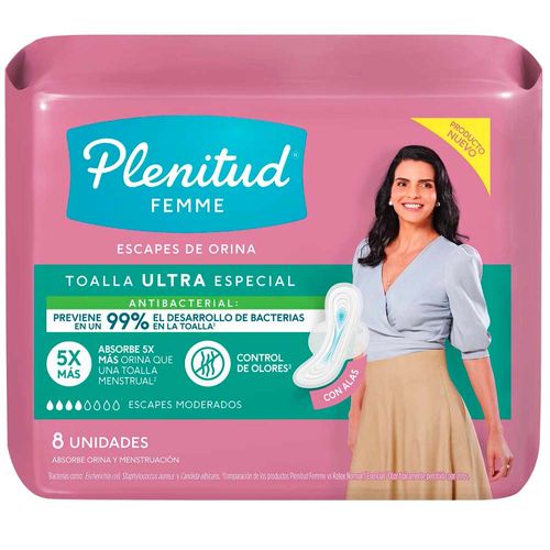 Toallas Higiénicas PLENITUD Femme Ultra Paquete 8un