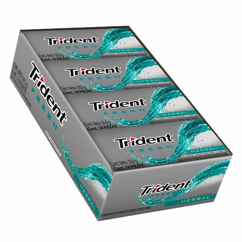 Goma de Mascar TRIDENT Evup Herbal Caja 12un