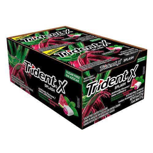 Goma de Mascar TRIDENT Splash Yerbabuena Caja 10un