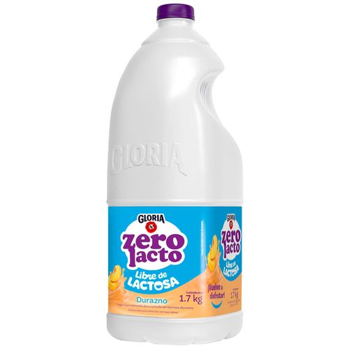 Yogurt Zero Lactosa  GLORIA Sabor a Durazno Galonera 1.7Kg