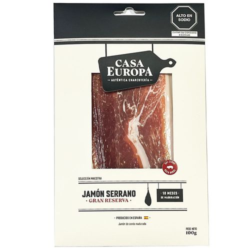 Jamón Serrano Gran Reserva CASA EUROPA Paquete 100g