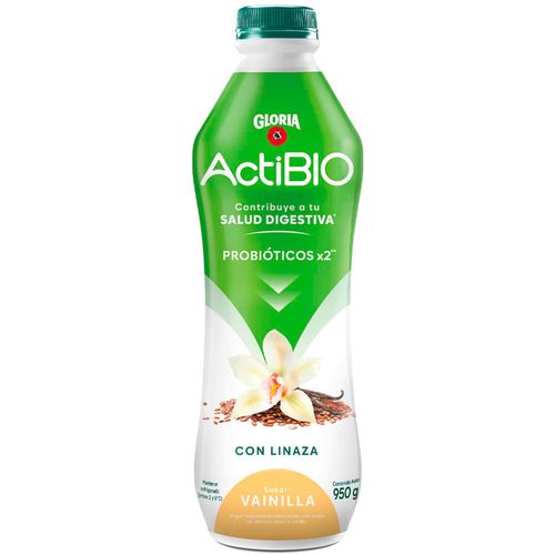 Yogurt GLORIA ActiBio con Linaza Sabor a Vainilla Botella 950g