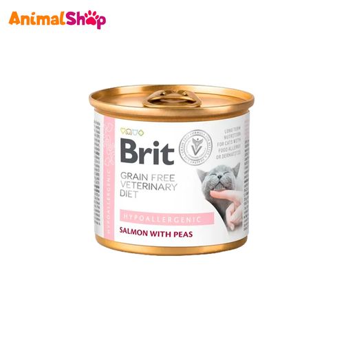 Alimento Gato Brit Grain Free Hypoallergenic Salmon 200Gr