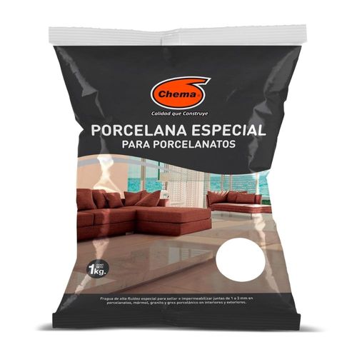 Fragua especial para porcelanato Blanco Chema