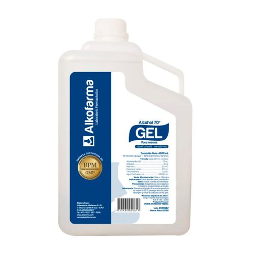 Alcohol Antibacterial Gel 70° 1 galon Alkofarma