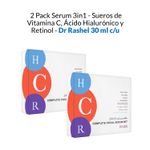 -2-Pack-Serum-3-en-1---Sueros-de-Vitamina-C-Acido-Hialuronico-y-Retinol---Dr-Rashel-30-ml-