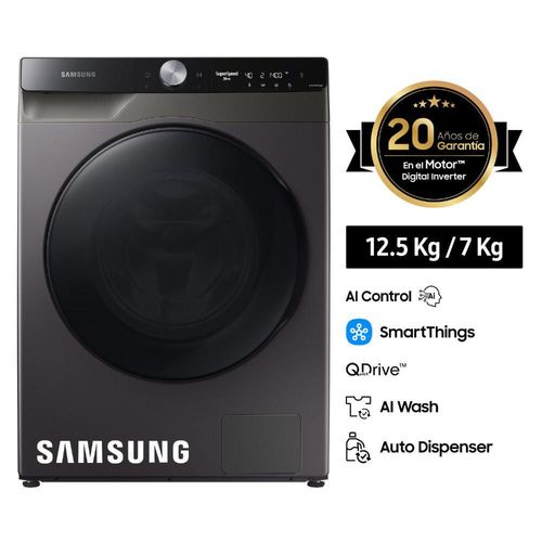 Lavaseca Samsung AI Control con Autodispenser WD12TP34DBX/PE 12.5KG/7KG  Gris