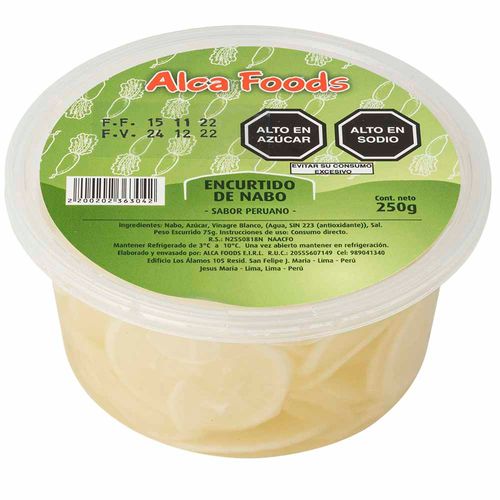 Nabo Encurtido ALCA FOODS Pote 250g