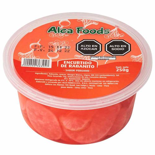 Rabanito Encurtido ALCA FOODS Pote 250g