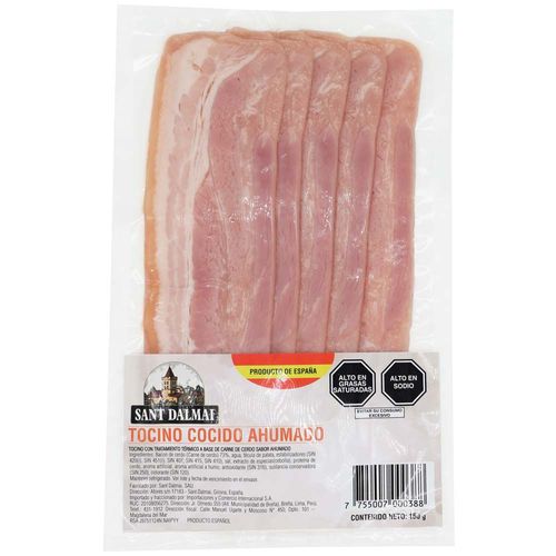 Tocino Cocido Ahumado SANT DALMAI Paquete 150g