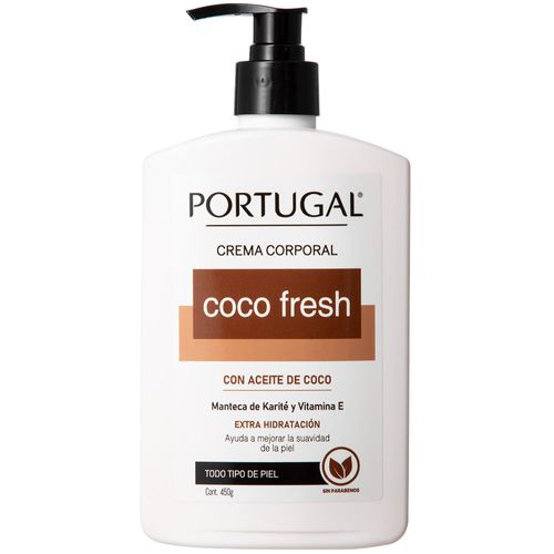 Crema Corporal PORTUGAL Coco Fresh Frasco 450ml