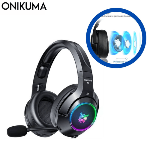 Audífono Gamer Onikuma Gaming headset K9 Black