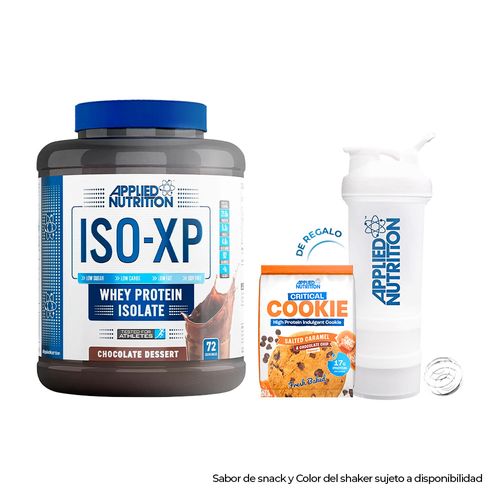 Proteína Aislada ISO-XP 1.8 kg. Chocolate Dessert + Critical Cookie + Shaker 450 ml.