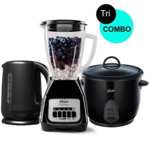 TriCombo Oster Licuadora BLSTKAG-BPB + Olla Arrocera CKSTRC1700B