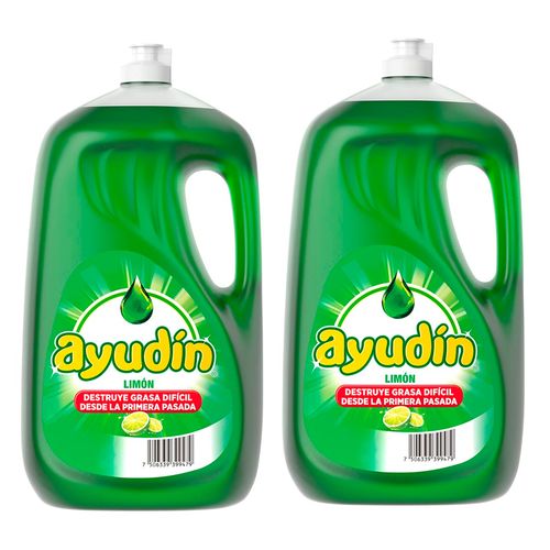 Pack x2 Lavavajillas Líquido Ayudín Limón 2.6 L