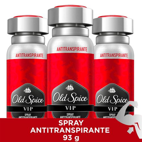 Pack x3 Spray Antitranspirante Old Spice Vip 150ml