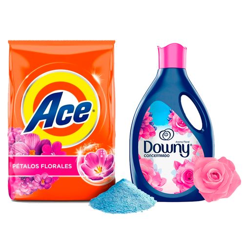 Combo Detergente Ace Pétalos Florales 4 kg + Downy 2.8L