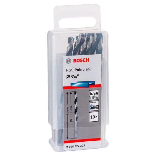 Bosch Broca Metal HSS PointTeQ CjaX10 3/16"