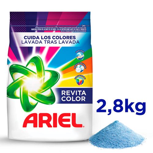 Detergente en Polvo Ariel Revitacolor 2.8kg