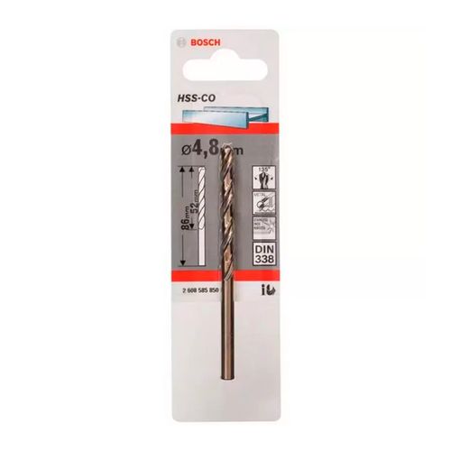 Bosch Broca Metal Cobalto HSS-Co 4.8 x 52 x 86