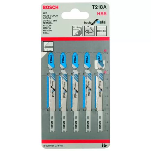 Set de 5 Hojas de Calar Bosch T218A Corte Metal
