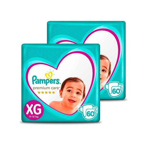 Pack x2 Pañales Pampers Premium Care Talla XG 42 unidades