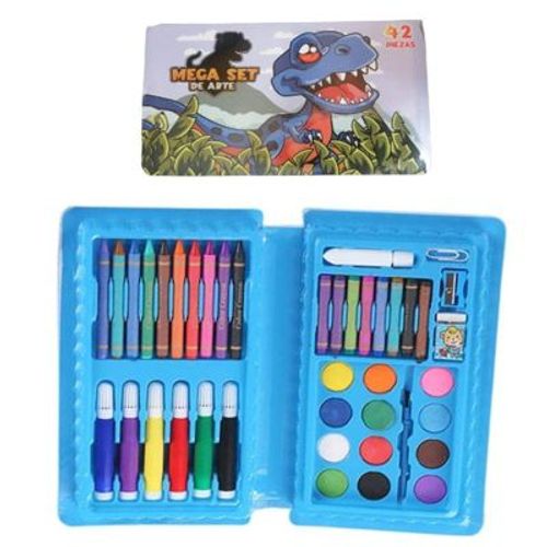 Mini Set de arte y Dibujo 41 Pzs para Niños Dinosaurio