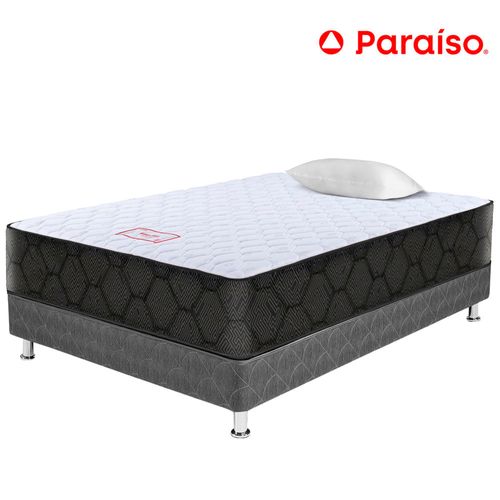 Cama Box Tarima PARAISO Edén Plus 1.5 Plz + 1 Almohada + Protector