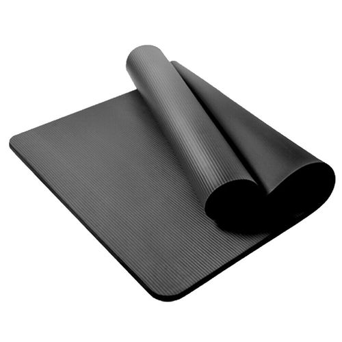 Colchoneta Yoga Mat Gruesa De 15 Mm Premiun + Sujetador + BOLSO BLACK