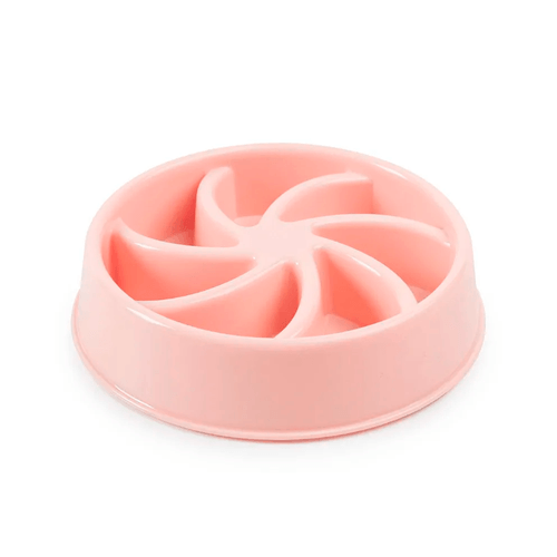 Plato antiansiedad circular para mascotas - Rosa