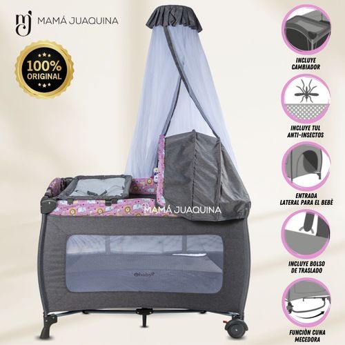 Cuna Corral de Lujo «KENDALL» Rosa