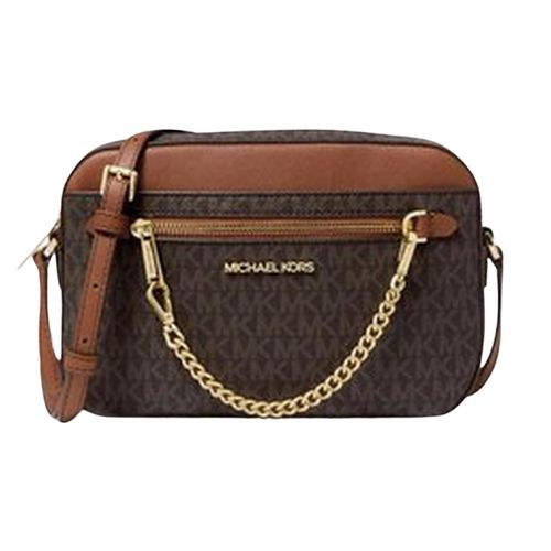 Cartera CrossBody Michael Kors Chain Jet Set - Marron
