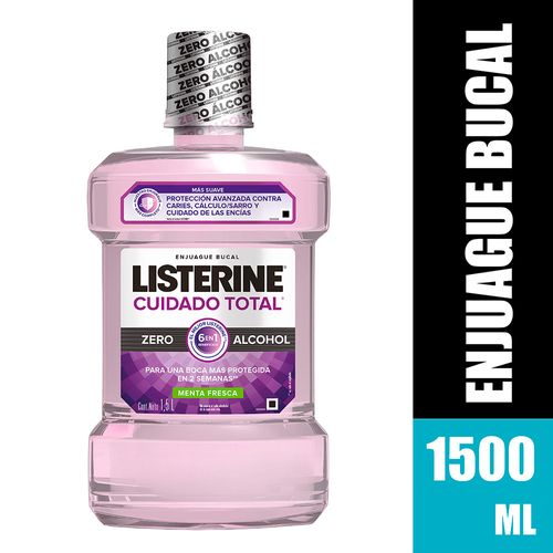 Enjuague Bucal Listerine Cuidado Total Menta Fresca 1,5L