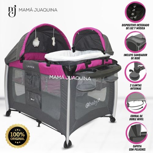Cuna Musical de Lujo «MALASIA» Fucsia