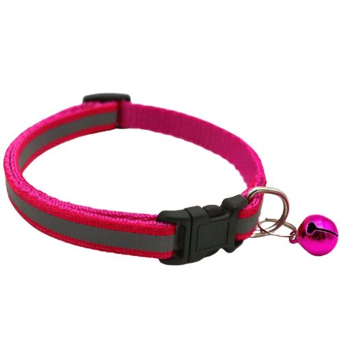 Collar Ajustable y reflectivo Fucsia