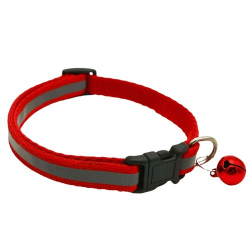 Collar Ajustable y reflectivo Rojo