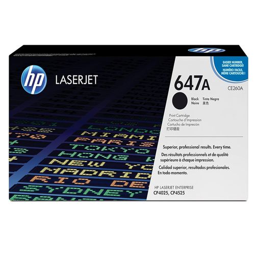 Toner Hp Ce260A (647A) L.J. Cp4525 Negro 8.5Kpg