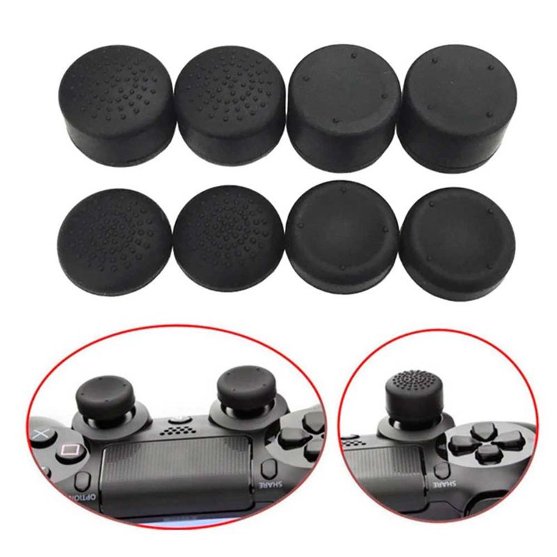 Set-8-und-Grips-PS4-PS5-Protectores-de-JoyStick-Mando-PS4-PS5-Negro