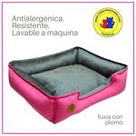 Cama-para-Mascota-Talla-XXL-90x75cm-Perro-Gato-Antialergica|-Fuxia-con-plomo