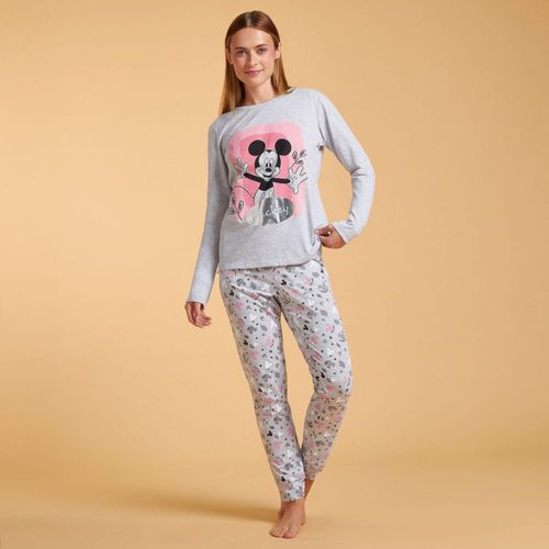 Pijama Disney Mickey Manga Larga Algodón