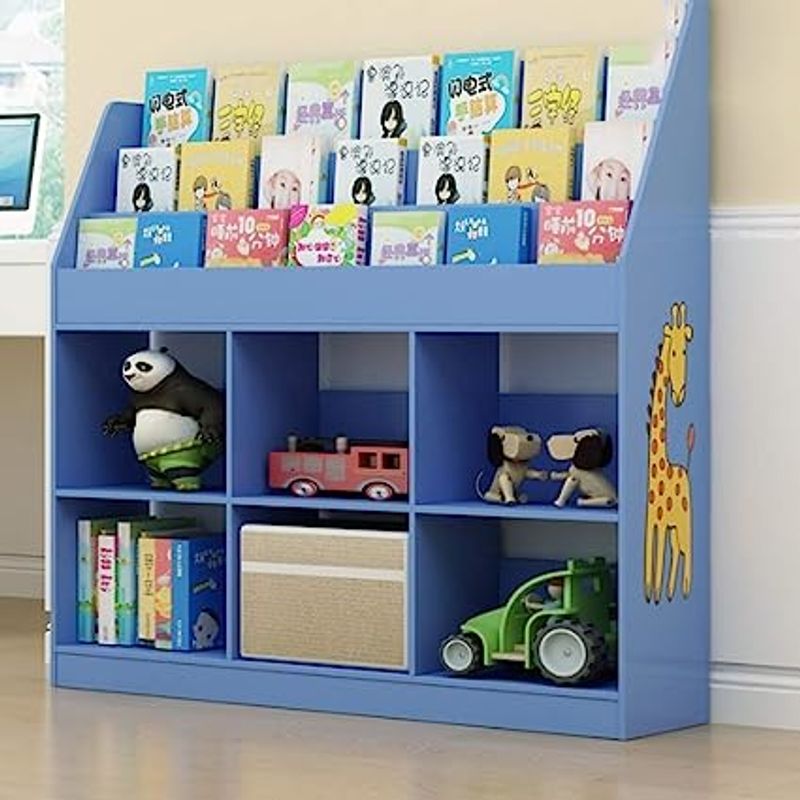 Librero-Jueguetero-Infantil-Melman-Azul-Muebles-Bonno