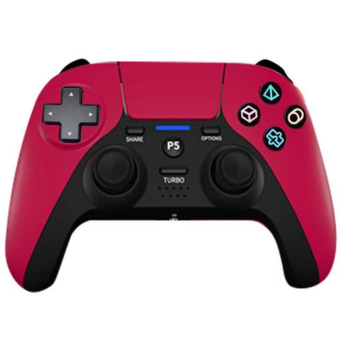Mando para PC Alámbrico Rojo Cósmico Alta Calidad con Cable Deluxe