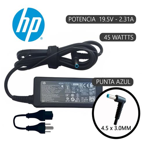 Cargador Generico Laptop HP Punta Azul 19.5V-2.31A-4.5x3.0-45W