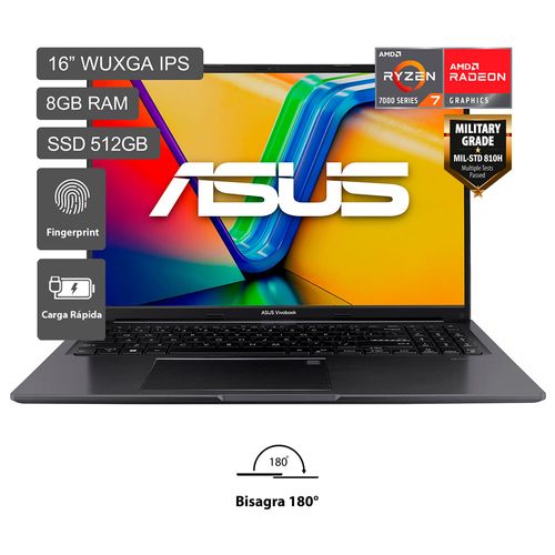 Laptop ASUS Vivobook 16 M1605YA-MB136W 16.1" AMD Ryzen 7 (7000 series) 8GB 512GB SSD